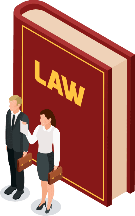 Two people and a book called the Law